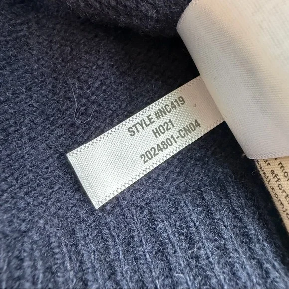 Madewell (Re)sourced Cashmere Oversized Cardigan Sweater Midnight Blue Size XL - Picture 14 of 14